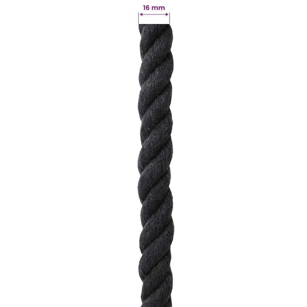 Corda Nero 1,6 x 1,6 x 5000 cm Cotone