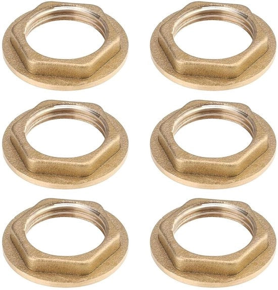 Accessori per sanitari 1/2 pollici zeskantmoer flens 6 pezzi BSP in ottone per fissaggio di rubinetti per vasca e lavabo