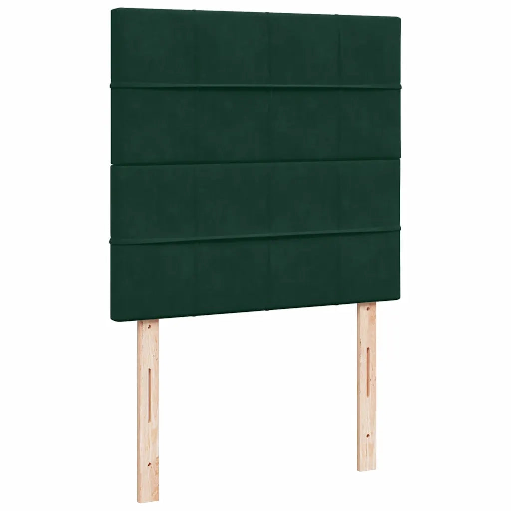 Giroletto a Molle con Materasso Verde Scuro 80x200 cm Velluto 3294493