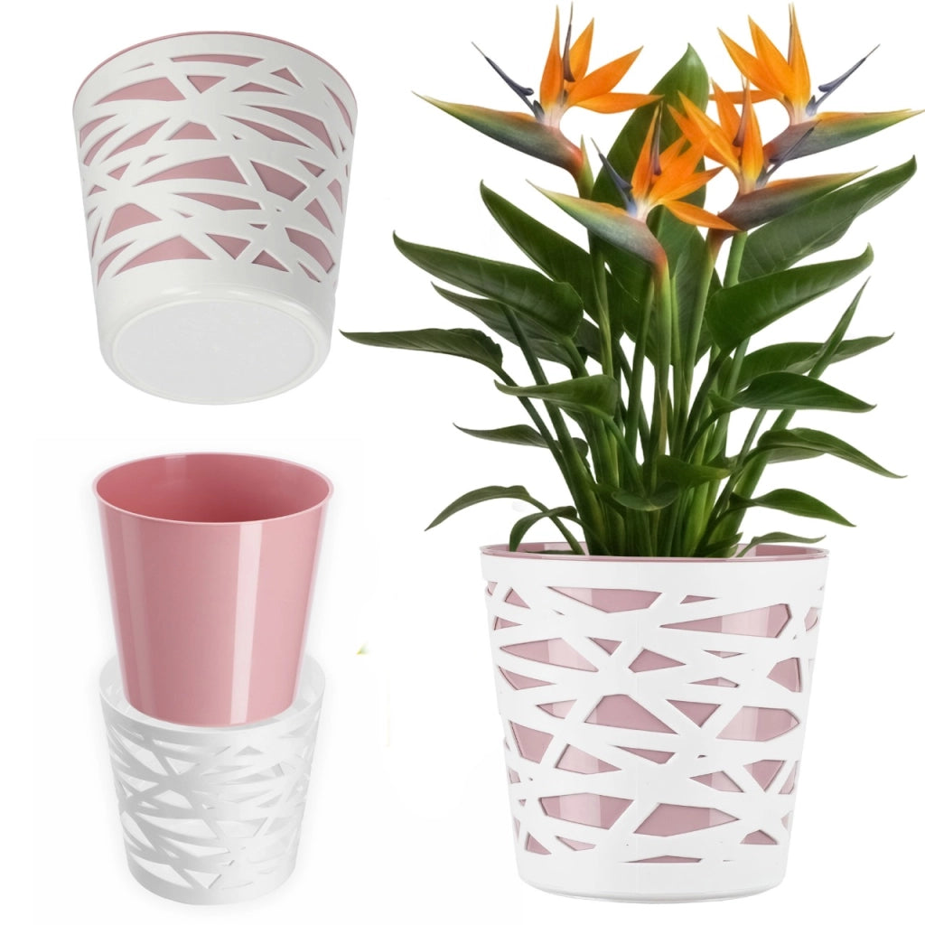 KADAX - Inserto in plastica per vaso di fiori e piante, 15 cm, rosa