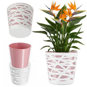 KADAX - Inserto in plastica per vaso di fiori e piante, 15 cm, rosa