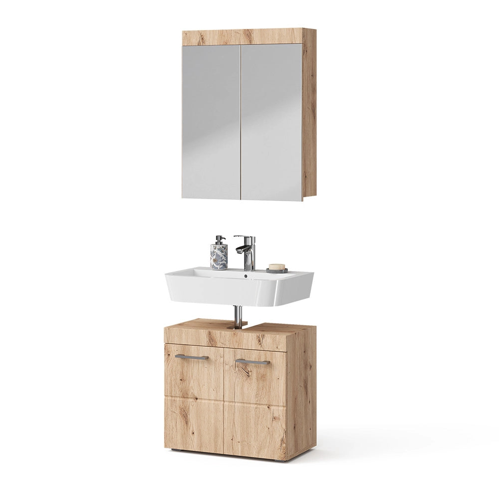 Set mobili bagno Luna Quercia Wotan 2 parti Vicco