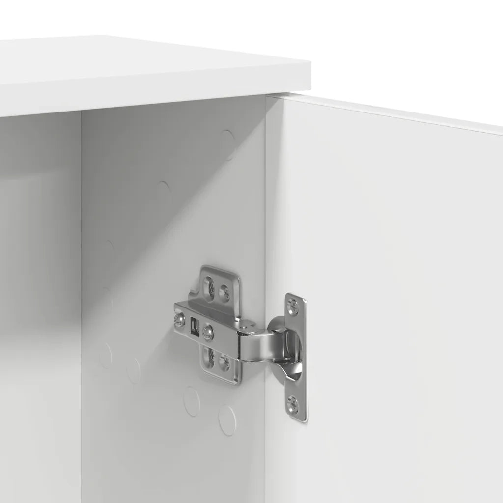 Mobile da Bagno | Armadio da bagno con Portarotolo Bianco 39x22x90 cm
