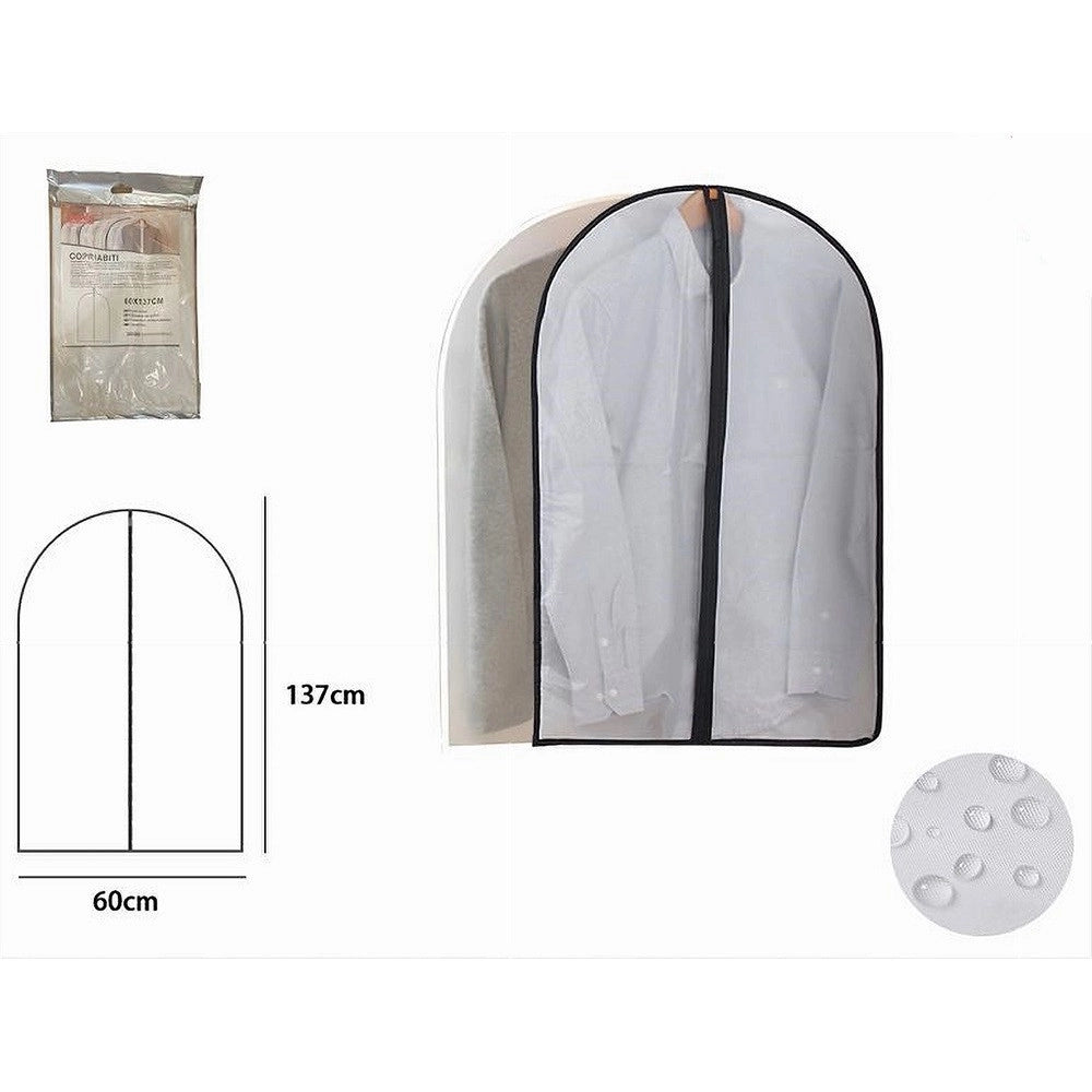 Trade Shop - Custodia Copriabito Fodera Indumenti Giacca Cappotto Con Cerniera 60x137cm 87417 -