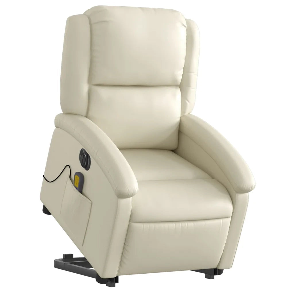 Poltrona Alzapersona Elettrica Reclinabile Crema in Similpellecod mxl 85116