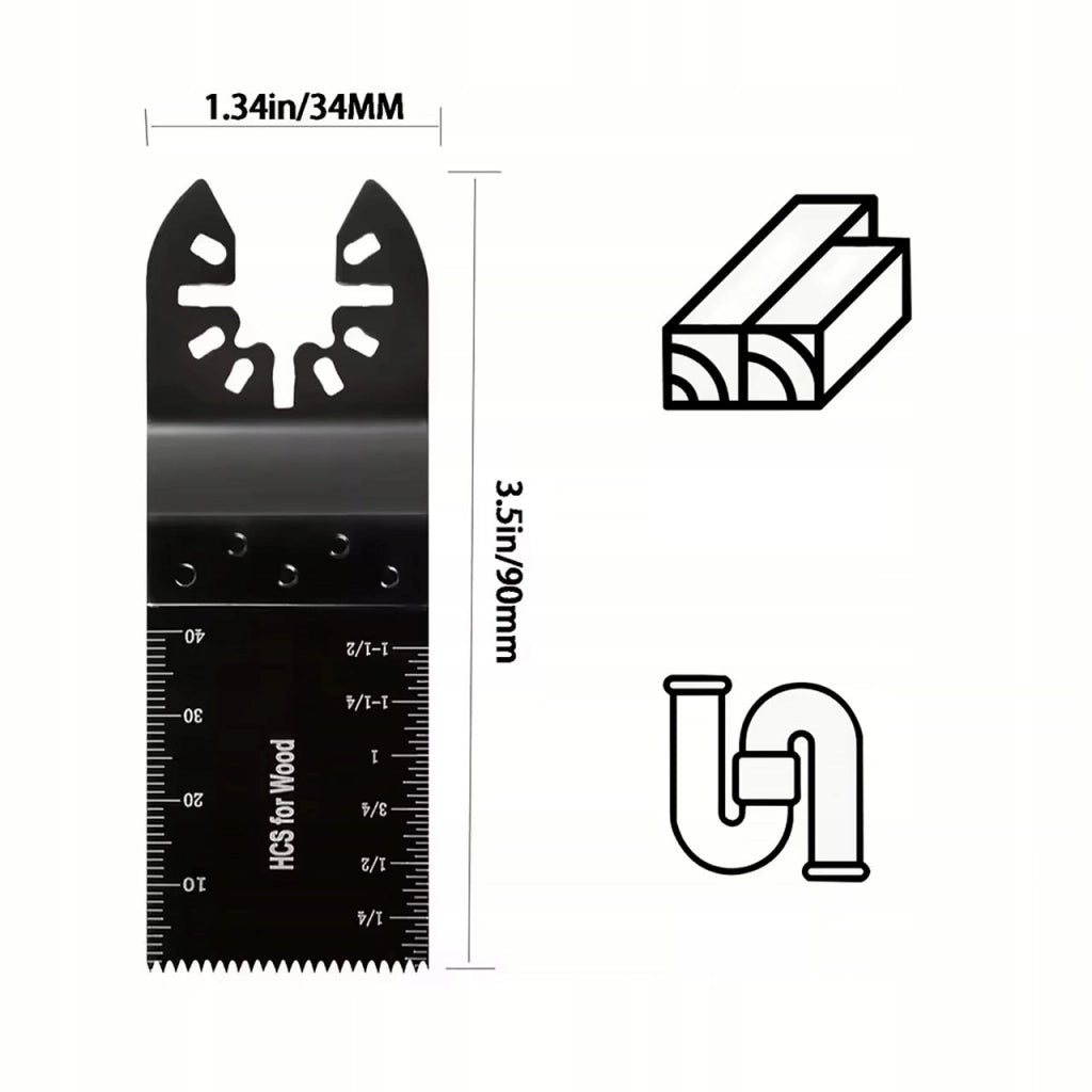 Set di Lame HCS Multiuso Rosfix MultiSaw 20 – Alta Qualità, Compatibile con Multitool Bosch, Makita, Fein