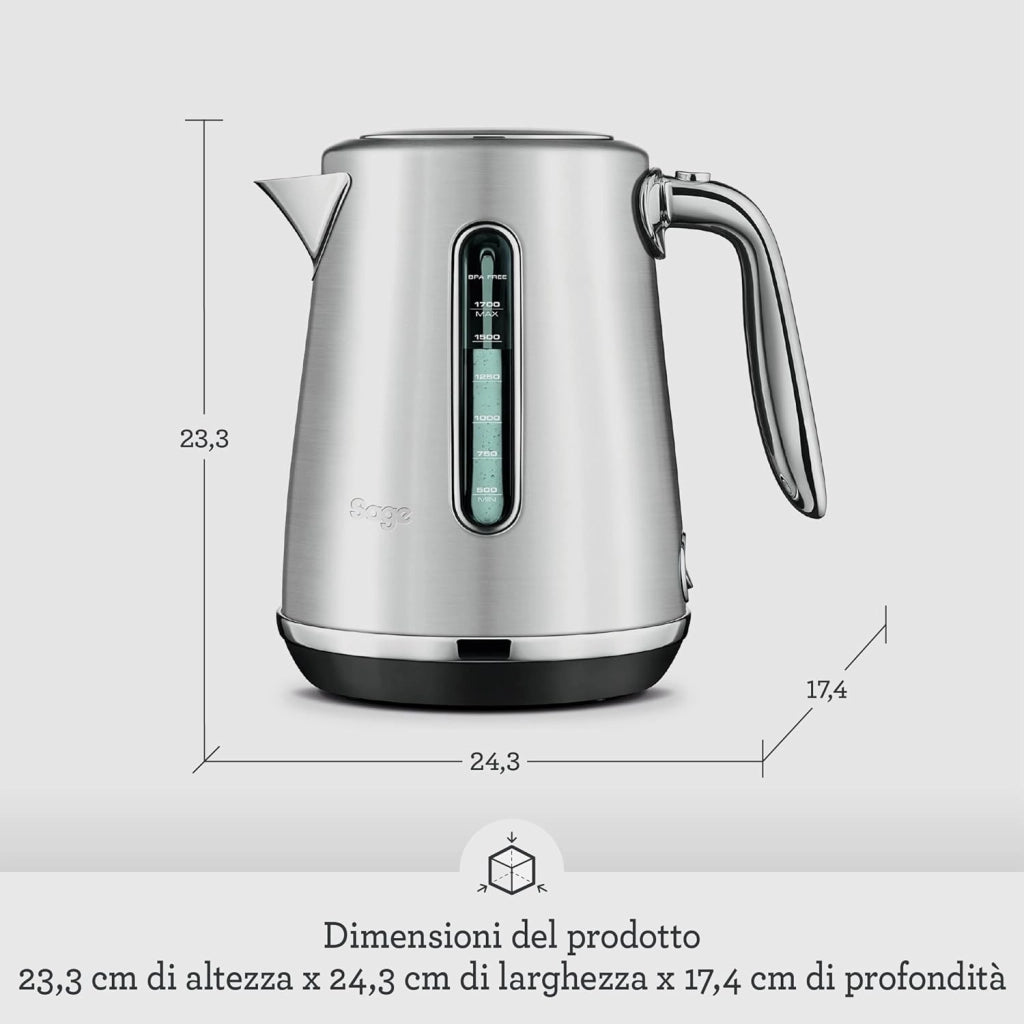 Sage - The Soft Top Luxe - Bollitore Elettrico Silenzioso - Bollitura Rapida - Bollitore Cordless da 1,7 L - Torta Red Velvet