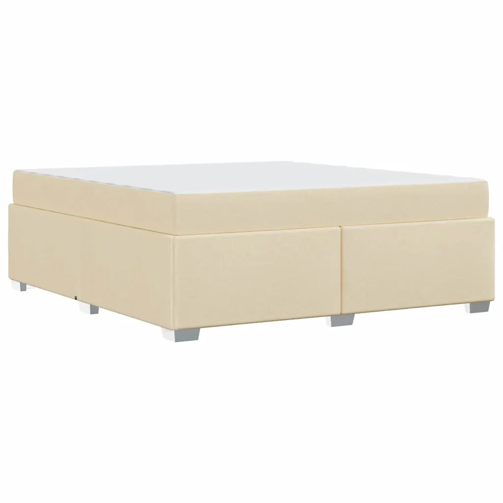 Struttura del letto con materasso Crema 180 x 200 cm Tessuto 3399206
