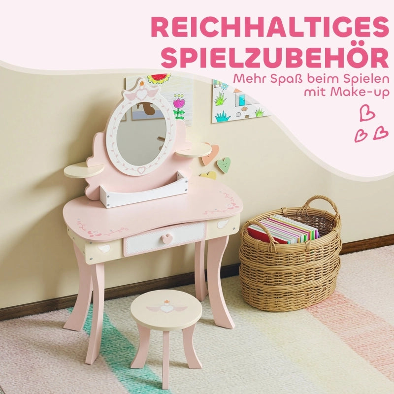 TOELETTA 2 in 1 per bambini con sgabello 59,8x29,6x89,8 cm Rosa