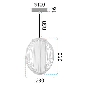 Lampada Da Soffitto Bamboo APP1634-1CP