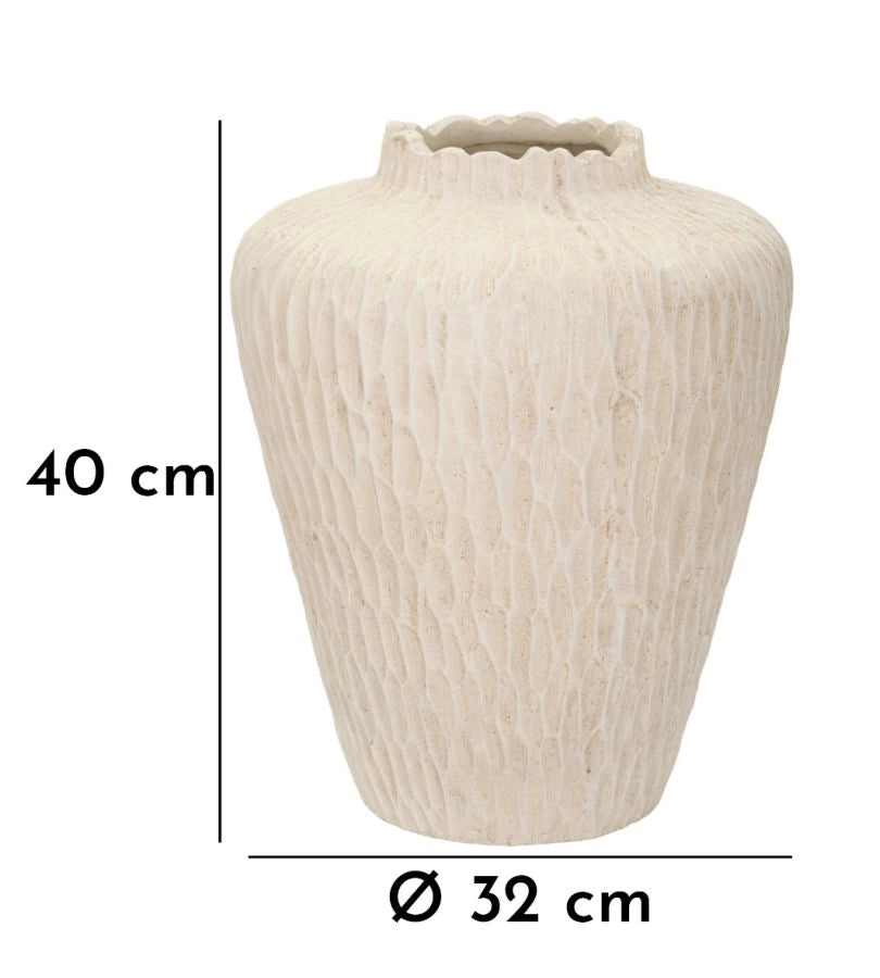 Vaso Shade Ø32x40 cm in Mgo Crema