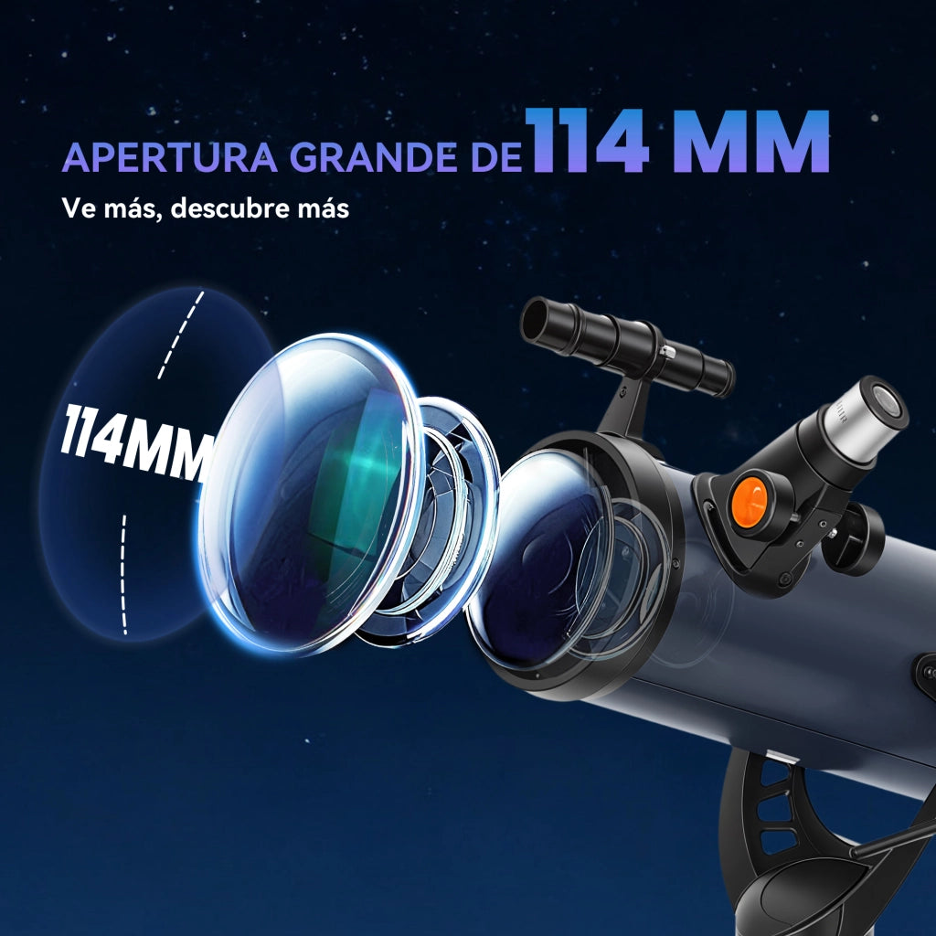 Telescopio Astronomico a Riflessione ¨C zephmum ¨C Apertura 114mm con Treppiede e Borsa