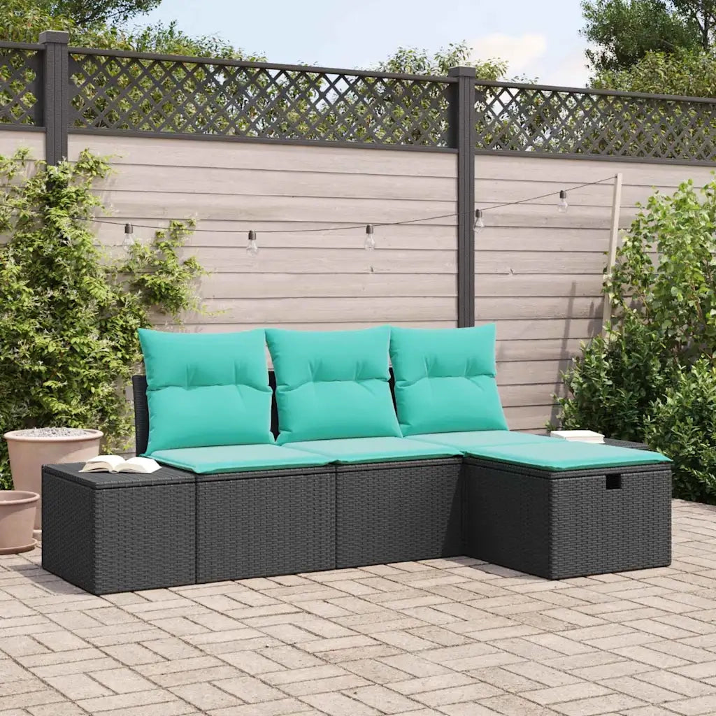 Set Divano da Giardino 4 pz polyrattan 3359355