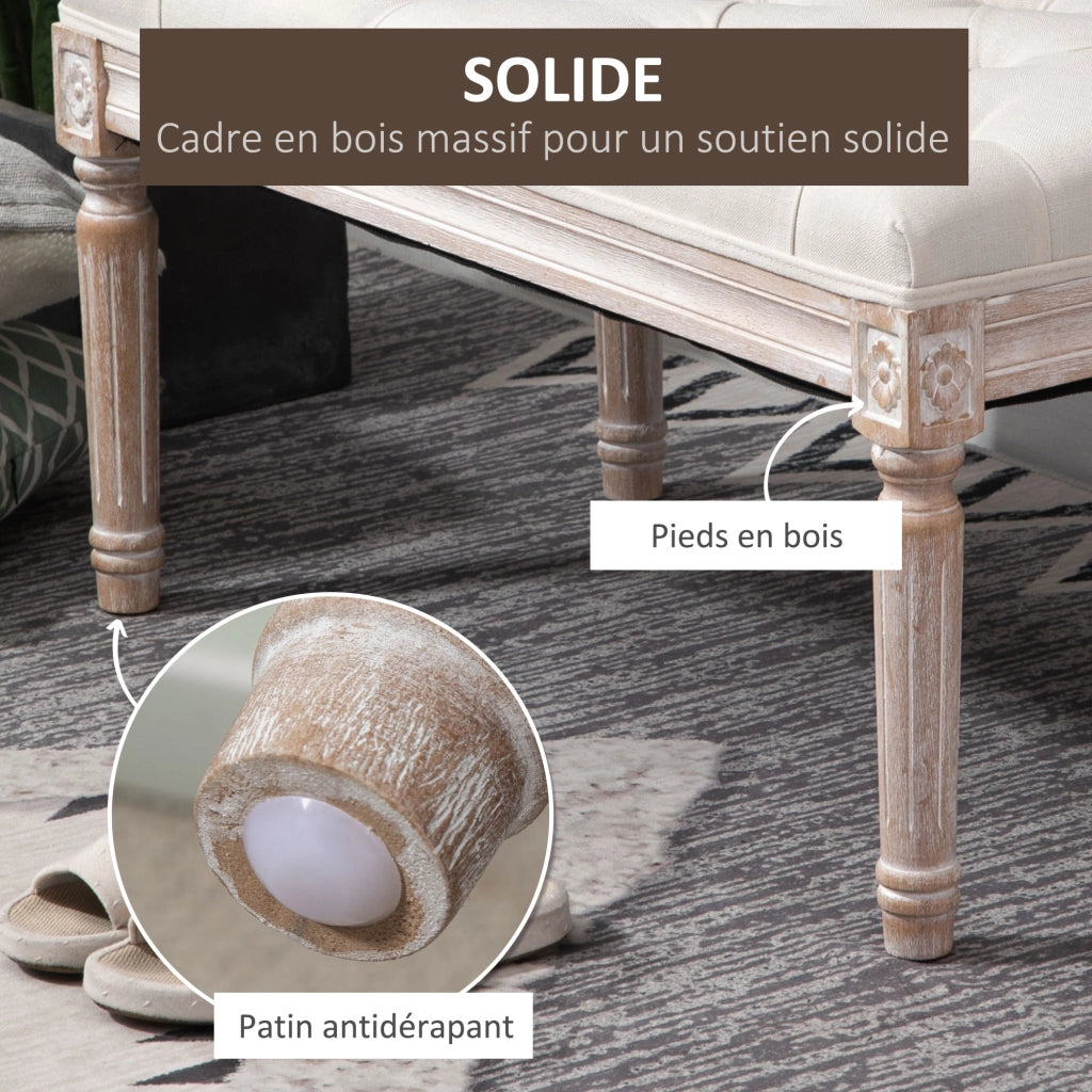 Letto imbottito con testiera ¨C zephmum ¨C beige 80 cm