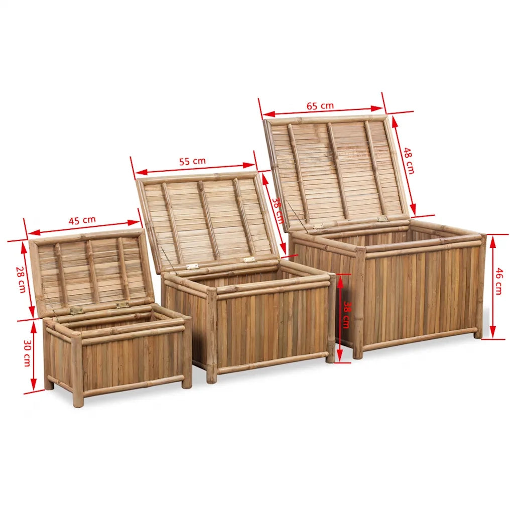 Scatole Portaoggetti Set 3 pz in Bamb¨´ CFW1869780