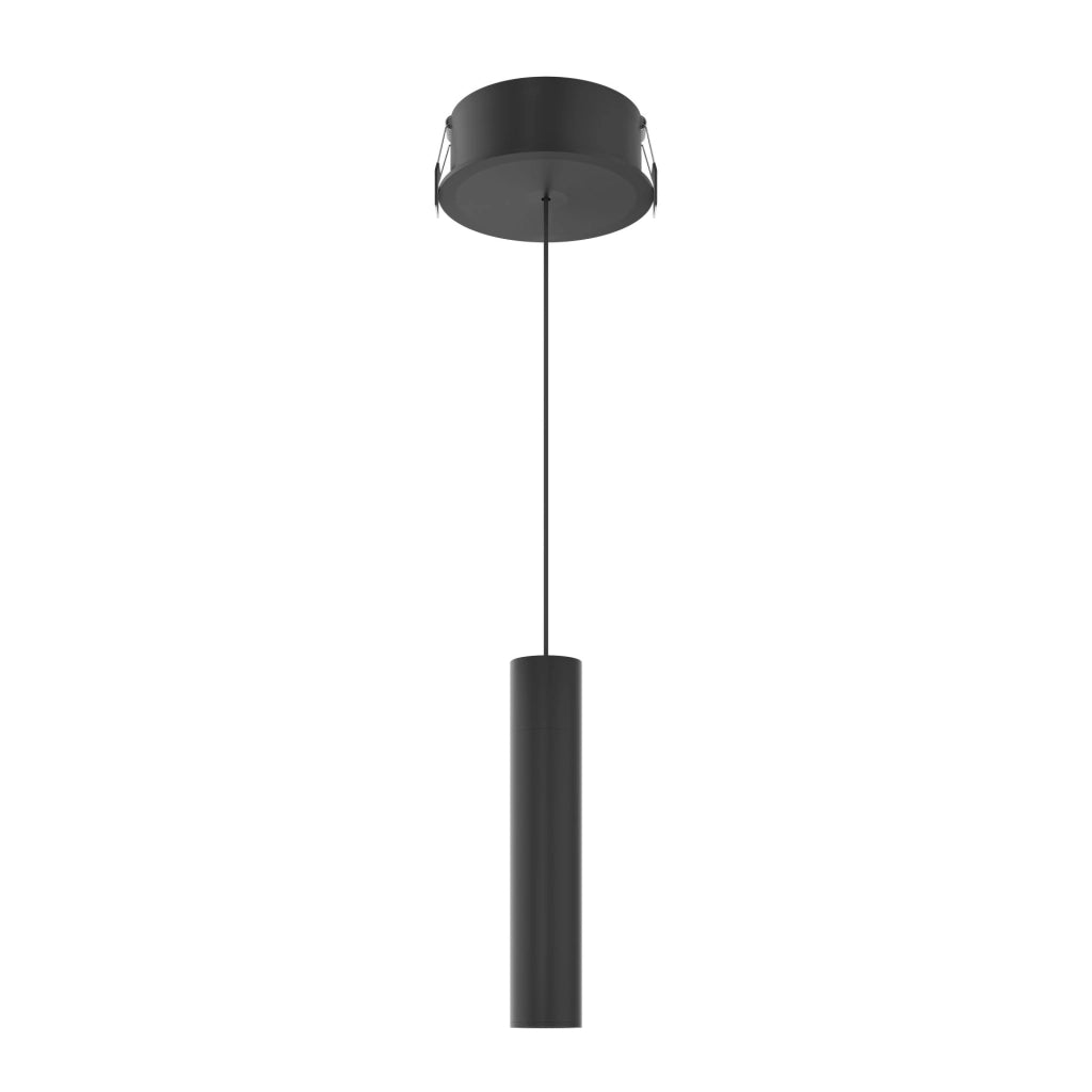 Alp Lampada a Sospensione Tubolare Space 5 con tecnologia Switch LED 2700K-4000K, Fascio 45º, UGR<19, Finitura Nero Opaco, Potenza 5W
