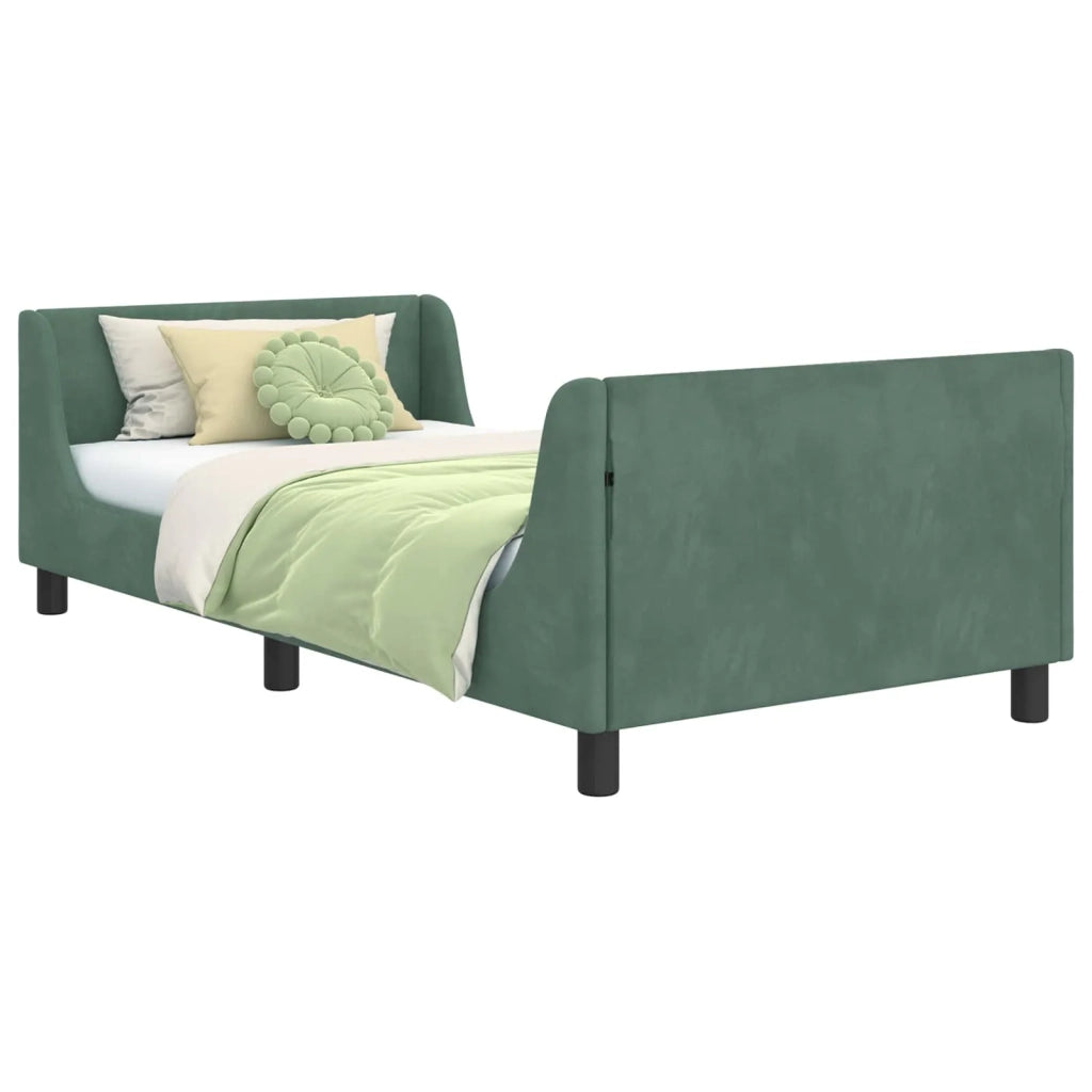 Struttura letto bambini con testata Verde Mare 90 x 200 cm