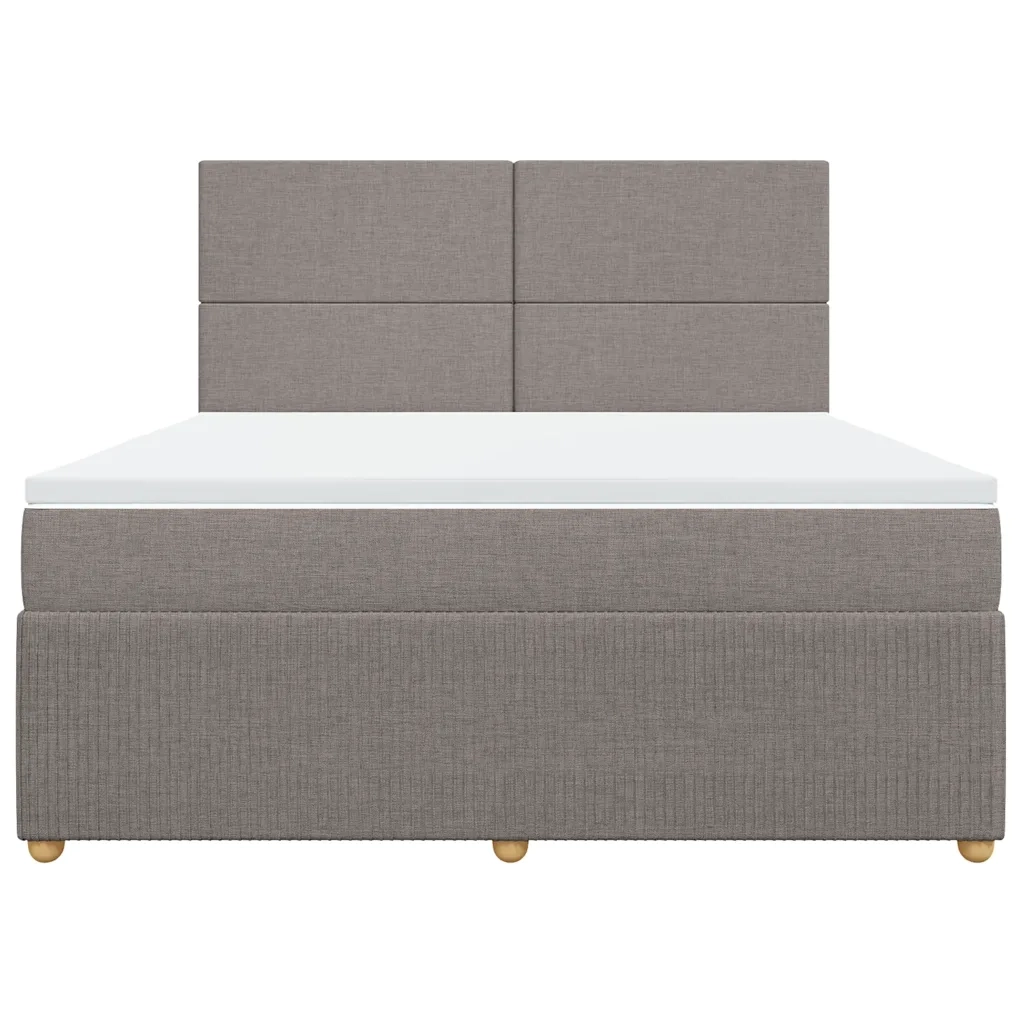 Giroletto a Molle con Materasso Tortora 180x200 cm in Tessuto