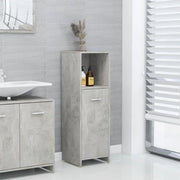 Mobile da Bagno Grigio Cemento 30x30x95 cm in Legno Multistrato 802592