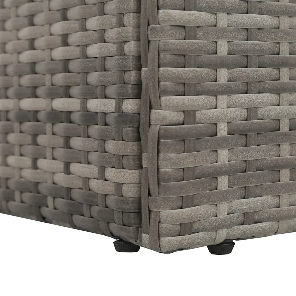 Lettino da Giardino Grigio 195x60 cm in Polyrattan 43955