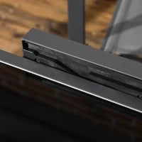 Tavolo da Pranzo Allungabile da Giardino con Piano in Vetro e Alluminio, 80-160x80x75 cm, Nero