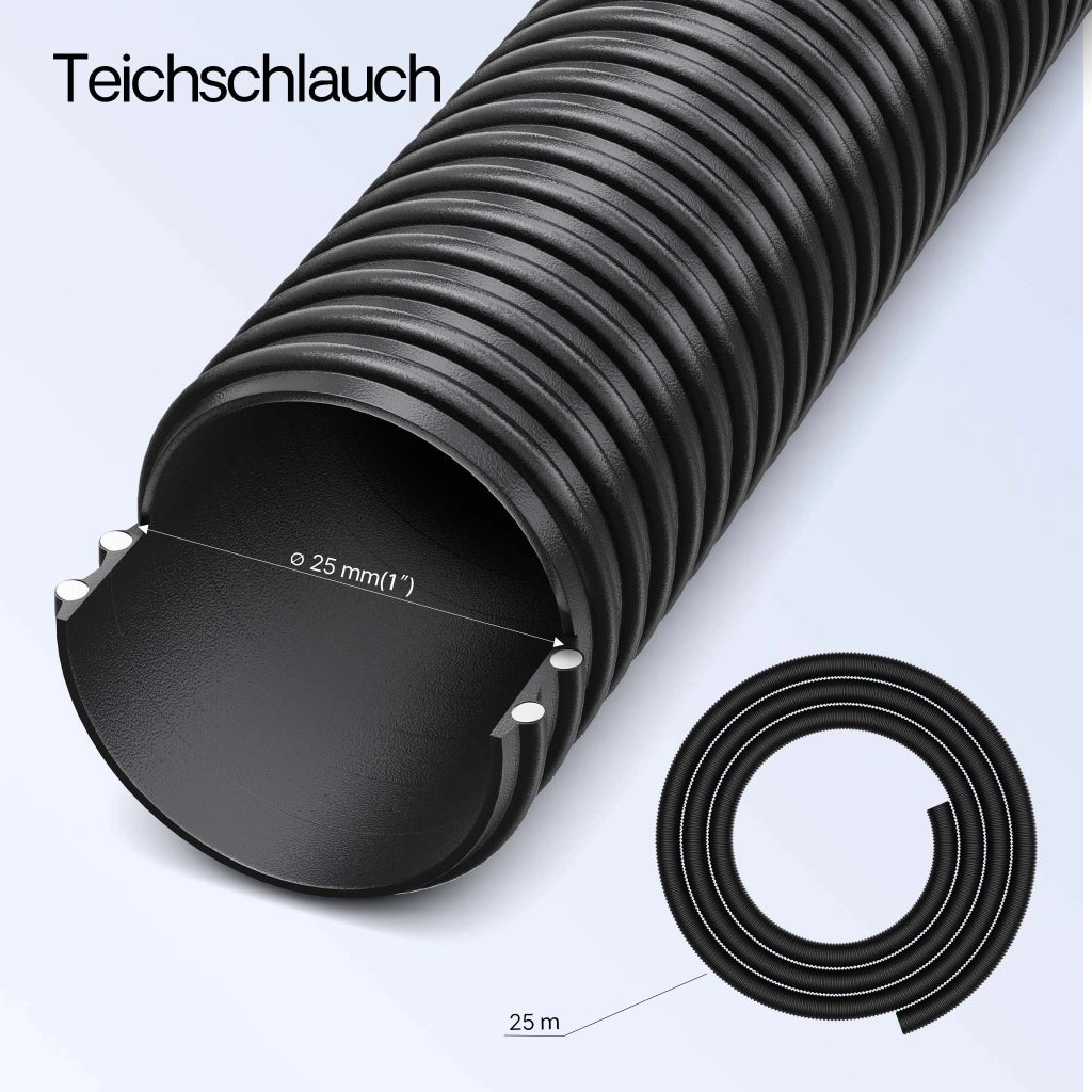 set per laghetti filtro 60000l Chiarificatore laghetto 36W Pompa NEO10000 80W Tubo 25m