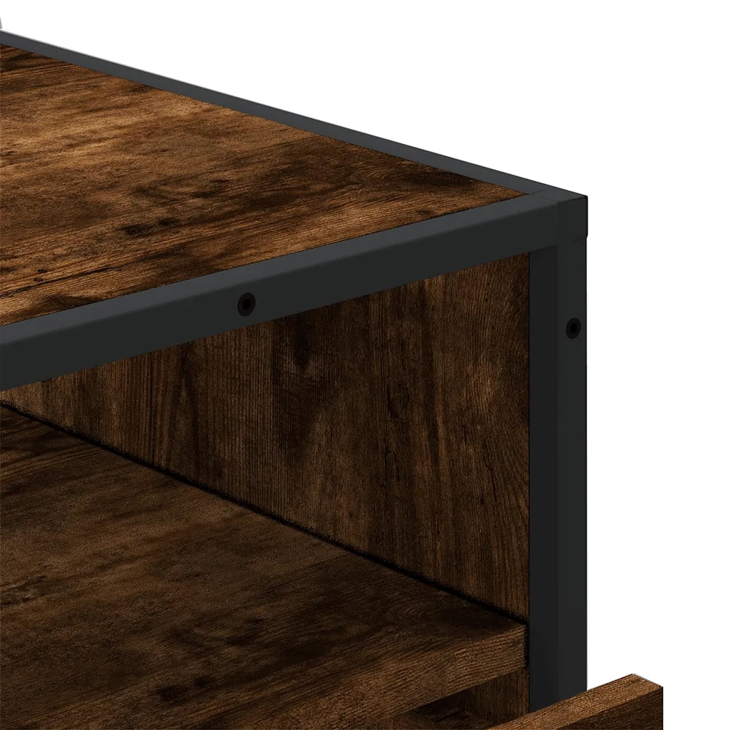 Cassettiera Rovere Fumo 70x41x83,5 cm in Legno Multistrato 849091