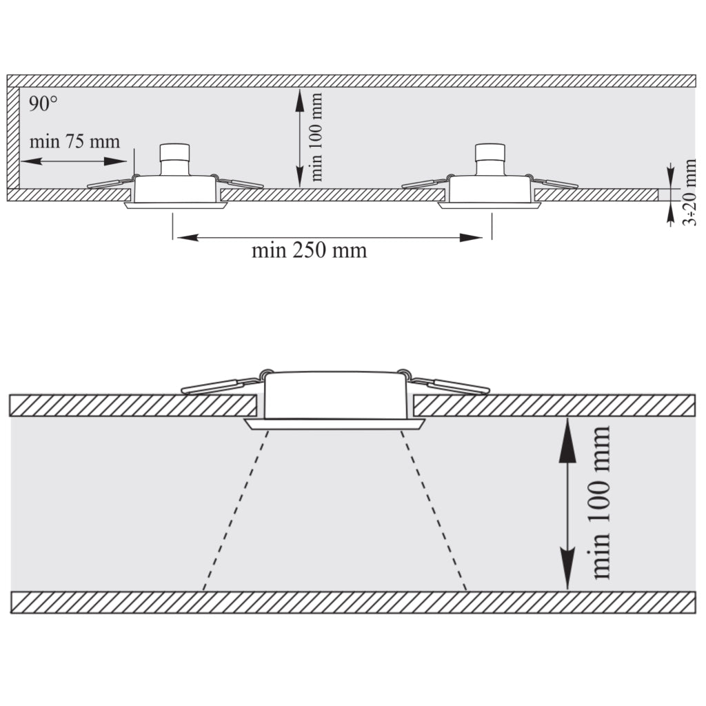 Faretto incasso quadrato cromo orientabile Polux LIKA Q MR16