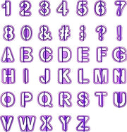 40x Forme di Lettere a Sporgenza Set - Forme per Biscotti - Fondant - Numeri