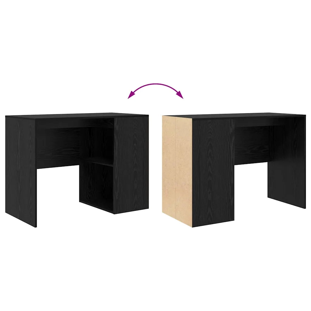 Scrivania Rovere Nero 102 x 50 x 75 cm Legno multistrato 869539