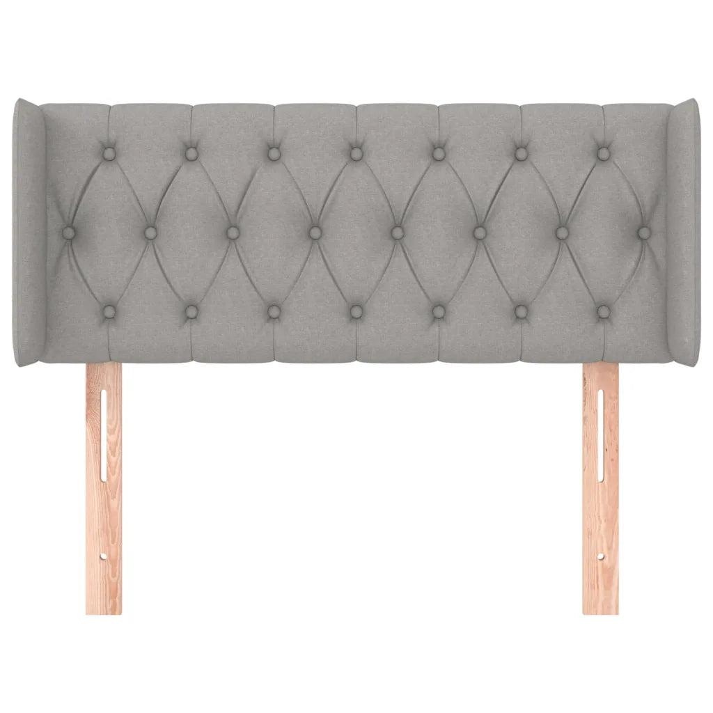 Testiera ad Orecchio Grigio Chiaro 103x16x78/88 cm in Tessuto 3119094