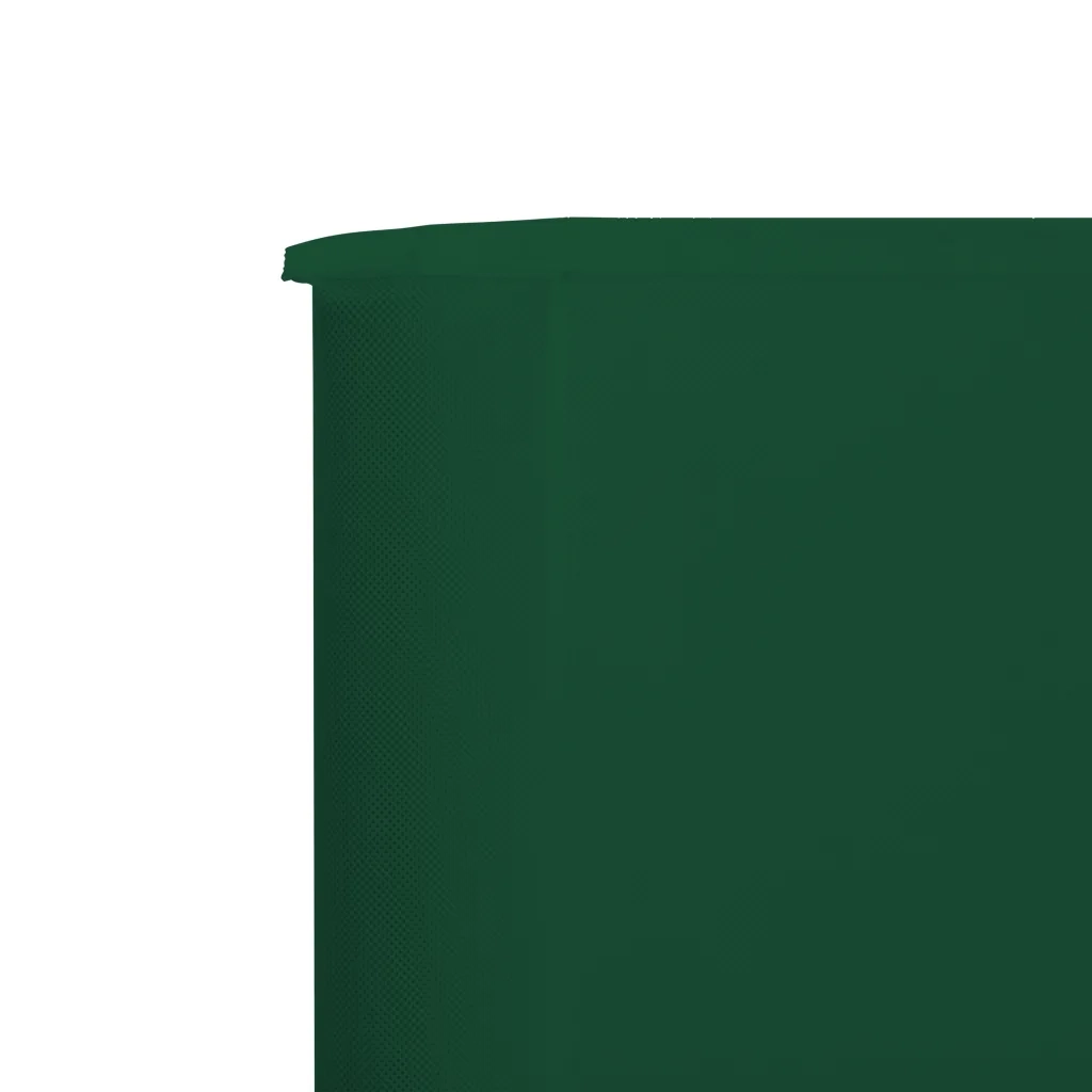 Paravento a 3 Pannelli in Tessuto 400x120cm Verde 44540