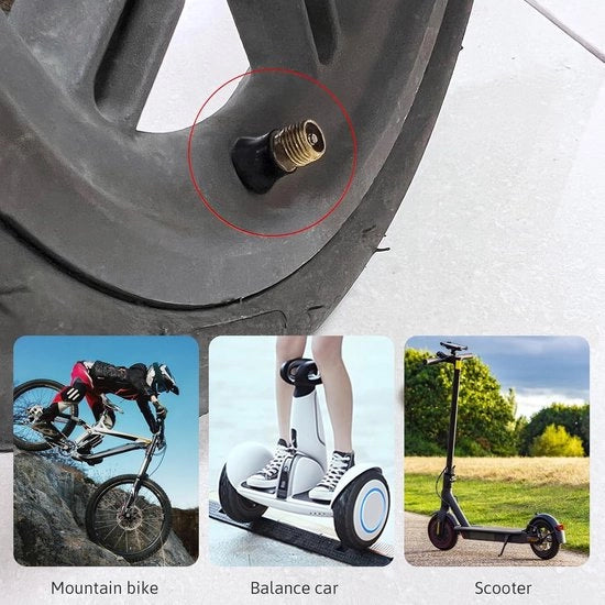 Sistema di ventilazione per scooter elettrico - 4 pezzi, 27 mm di lunghezza, sistema di sostituzione 9 mm / 035 pollici gomme per tubolessi ventile per gas per scooter elettrico