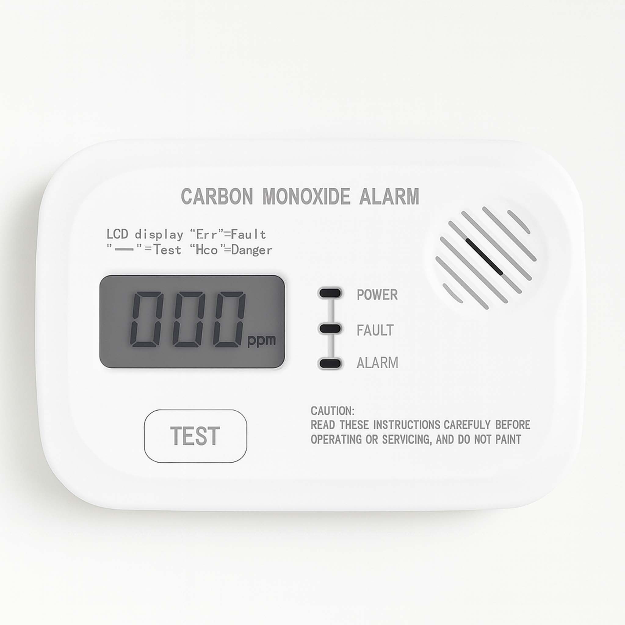 Set 20x Rilevatore monossido di carbonio con display 120 x 74 x 31 mm, allarme CO con batterie sostituibili incluse