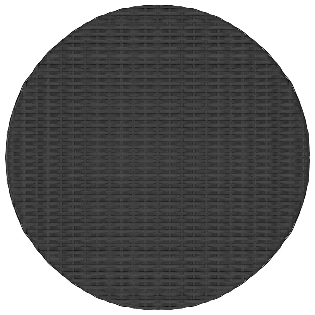 Tavolino da TÃ¨ Nero 68x68x30 cm in Polyrattan cod mxl 34349