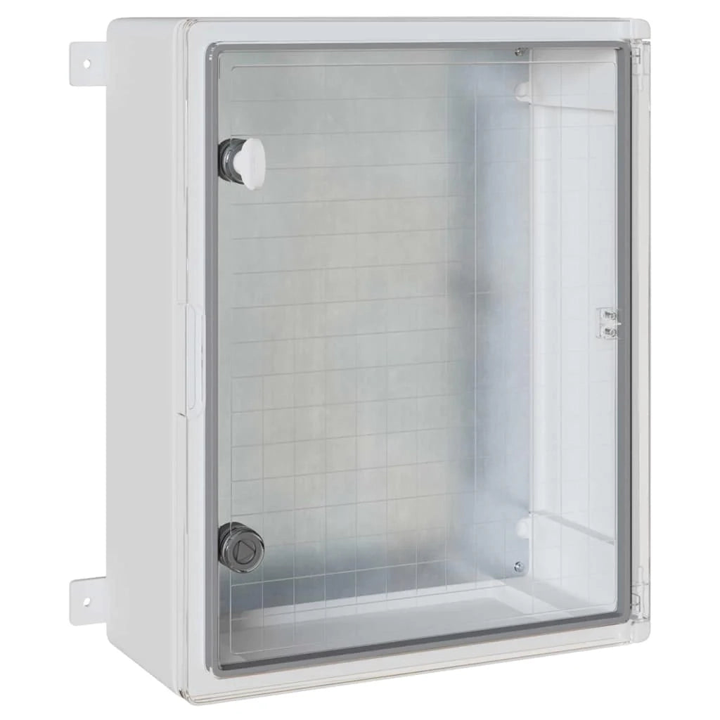 Moderno armadio di controllo multiuso per interni/esterni 40 x 24,5 x 50 cm in plastica ABS grigia 02_0058214