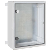 Moderno armadio di controllo multiuso per interni/esterni 40 x 24,5 x 50 cm in plastica ABS grigia 02_0058214