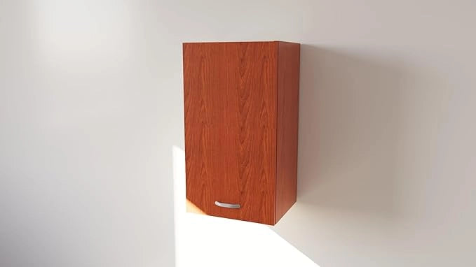 Pensile Cucina in Legno Nobilitato Ciliegio Mobile Alto con 1 Anta, Pensile Componibile Moderno Made in Italy (H72XL60XP33cm)