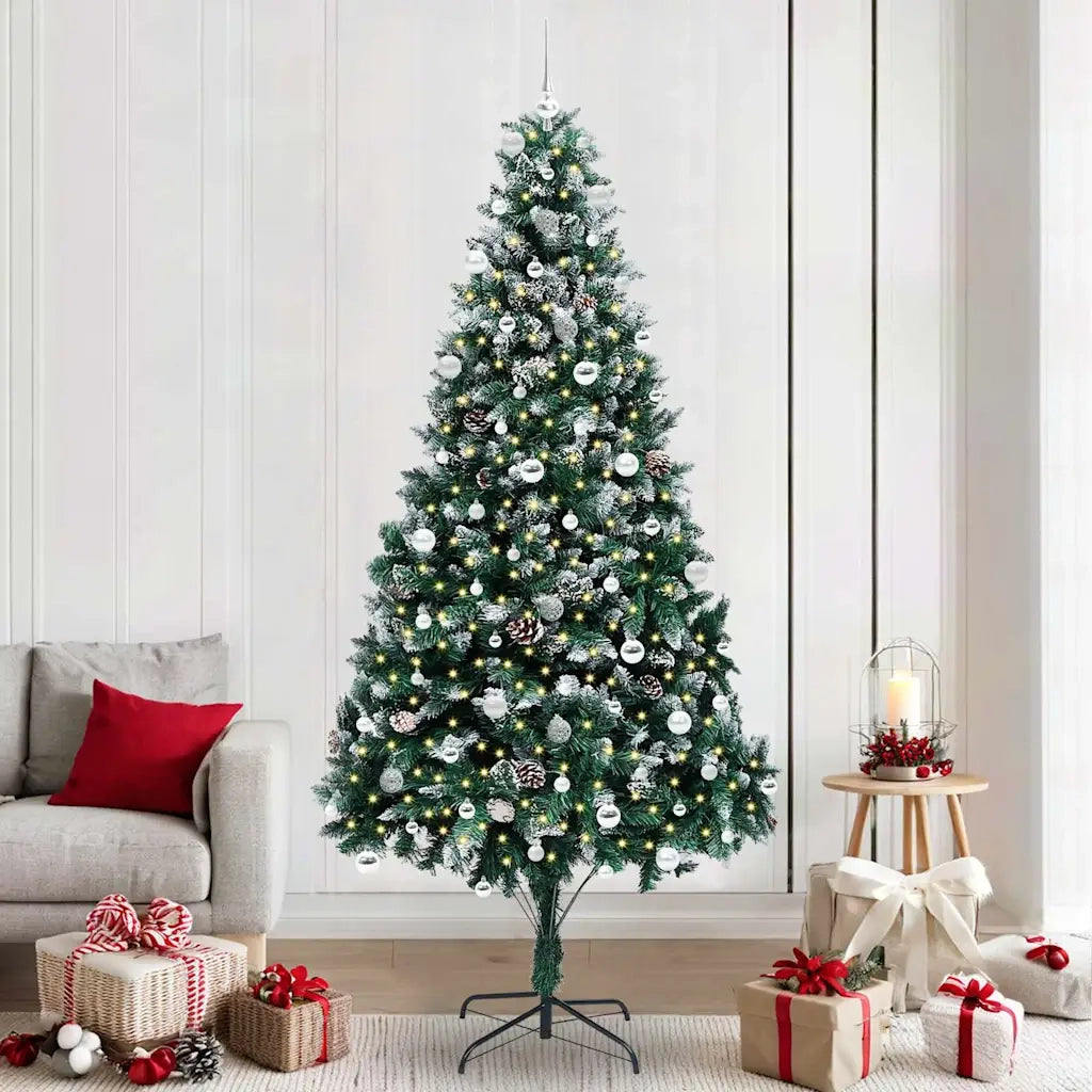 Albero di Natale artificiale con 300 LED Verde 240 cm 3396287