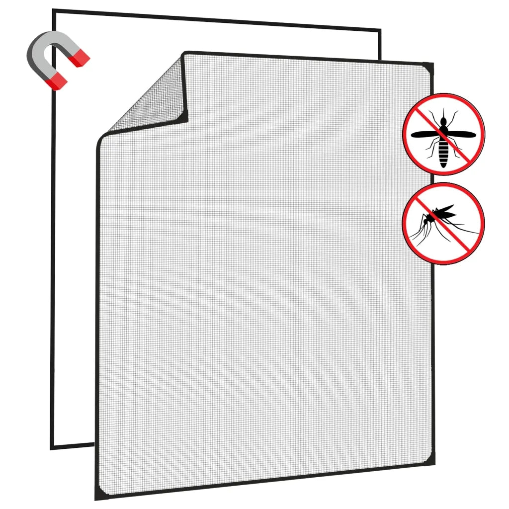 Zanzariera Magnetica per Finestre Antracite 130x150 cm 153856