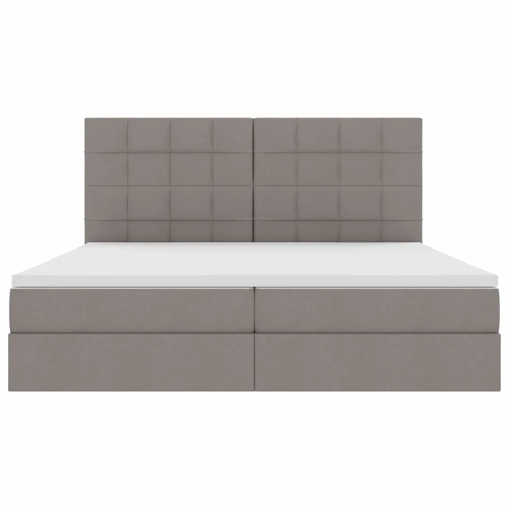 Letto con contenitore LED e materasso Tortora 200 x 200 cm