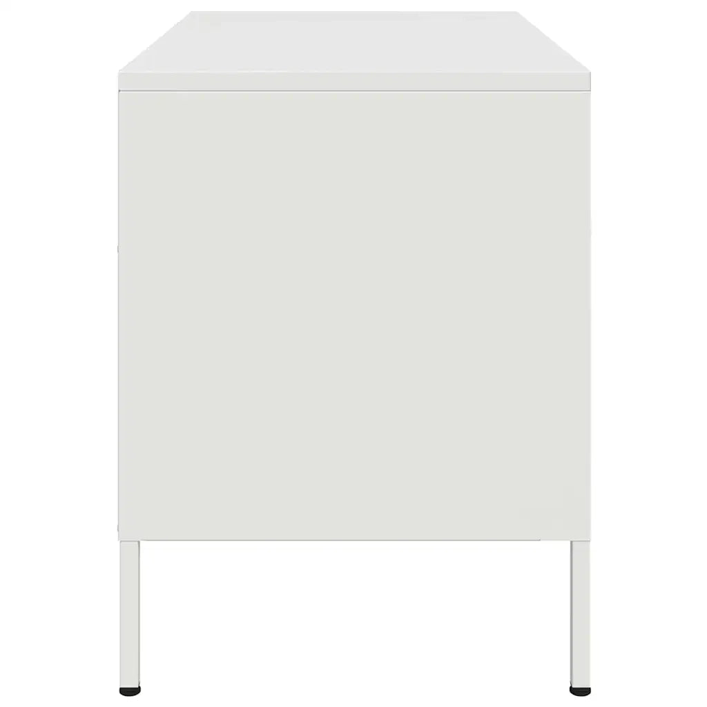 Mobile TV Bianco 68x39x50,5 cm in Acciaio 842944