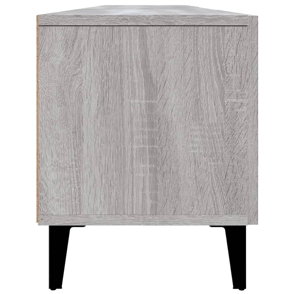 Mobile TV multimediale mensola TV credenza TV sala da pranzo soggiorno camera da letto Sonoma 180 x 31,5 x 40 cm legno ingegnerizzato grigio 02_0028428