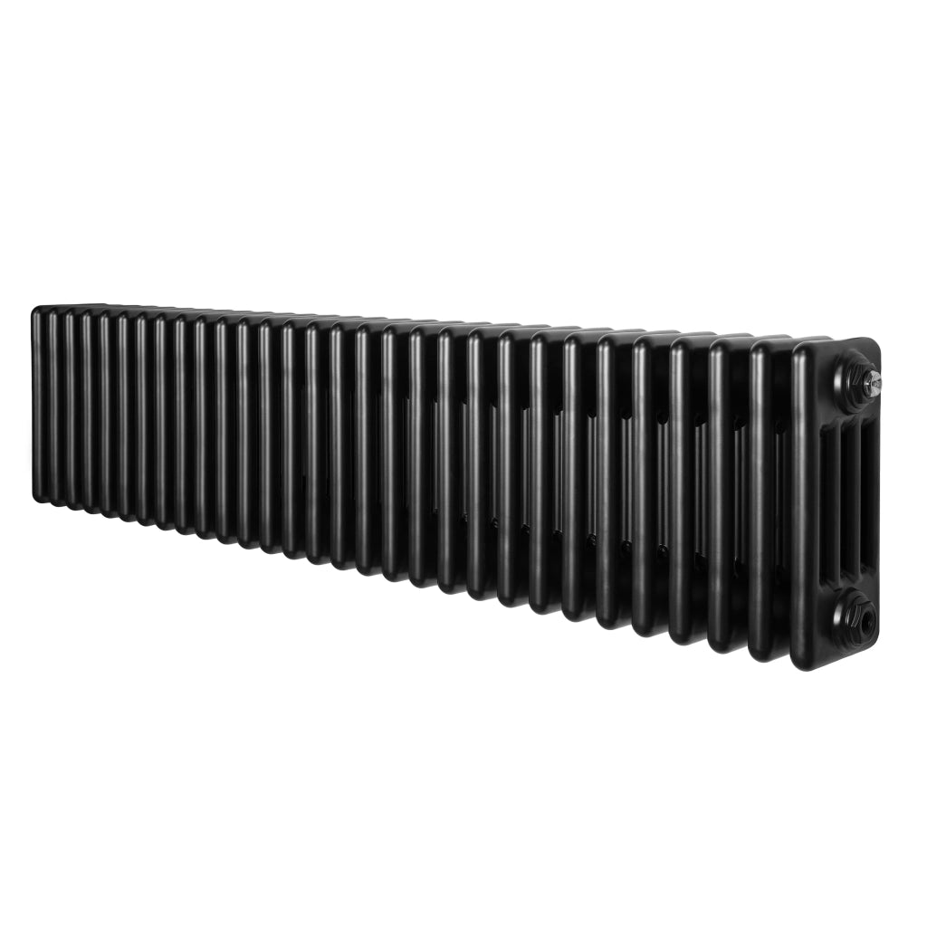 Radiatore Tradizionale 4 Colonne Orizzontale Nero 300 x 1370 mm
