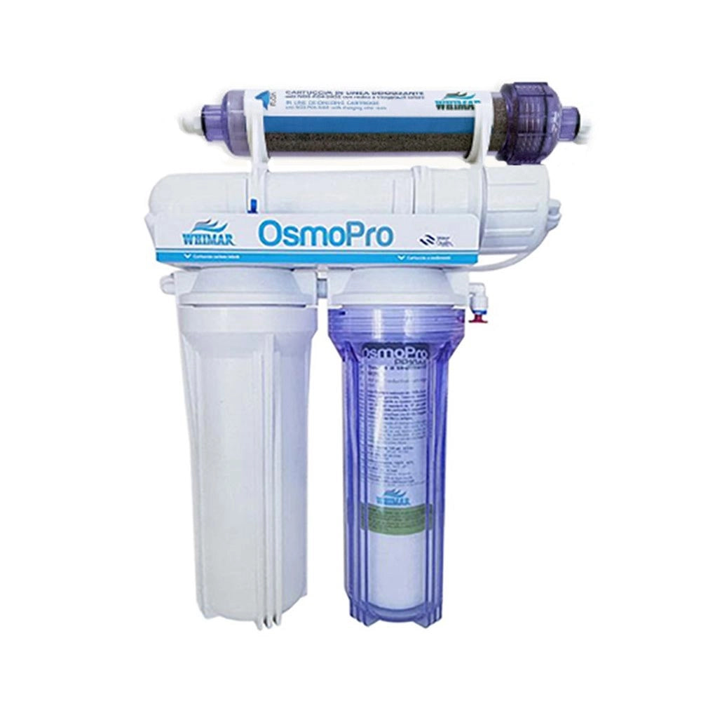 Whimar OsmoPro Tech Easy 50GPD 190 L/g - Impianto bicchiere con membrana Vontron, flush-valve e post-filtro deionizzante