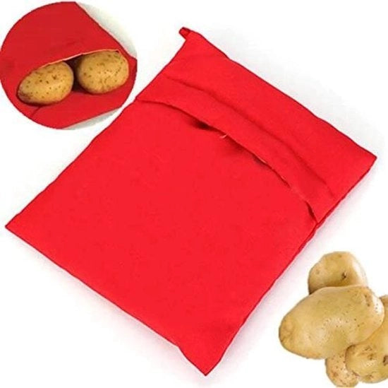 Set a doppio per patate, sacchetti di patate magnetron-resistenti - rosso