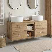 Set di mobili per il bagno 3 pz Rovere Artigianale 3405930