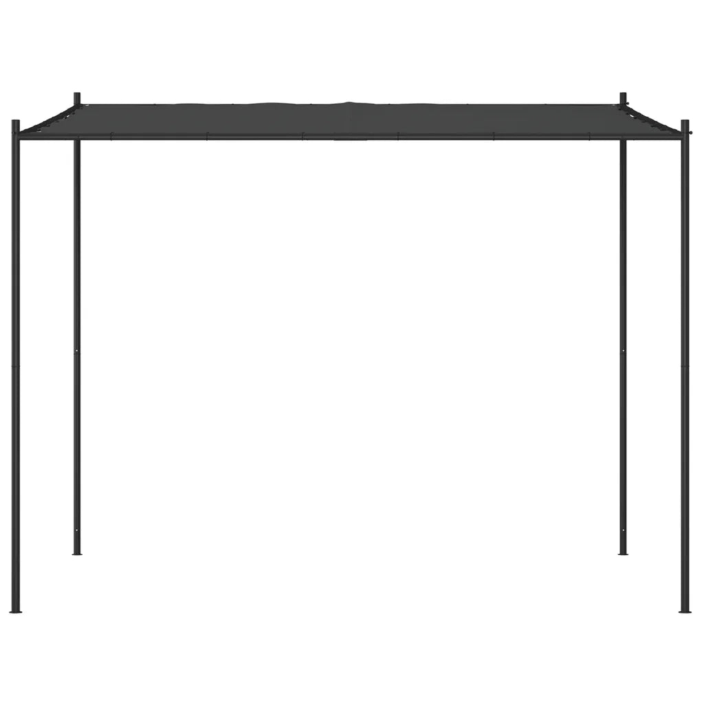 Gazebo Antracite 3x3 m 180 g/m² Tessuto e Acciaio 362462