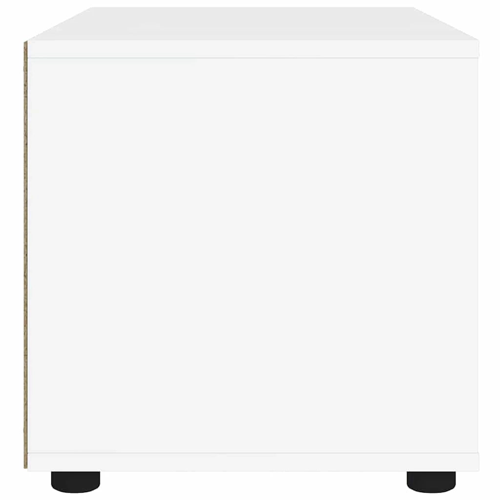 Mobile TV da parete VISNES con ampio spazio di archiviazione 100 x 40 x 38 cm legno ingegnerizzato bianco 02_0058333