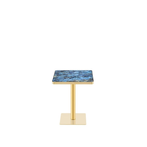 Tavolo quadrato blu effetto marmo 60x60 cm